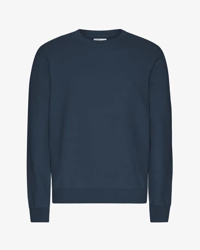 Men Crewneck Sweatshirts Colorful Standard Classic Organic Crew Petrol Blue