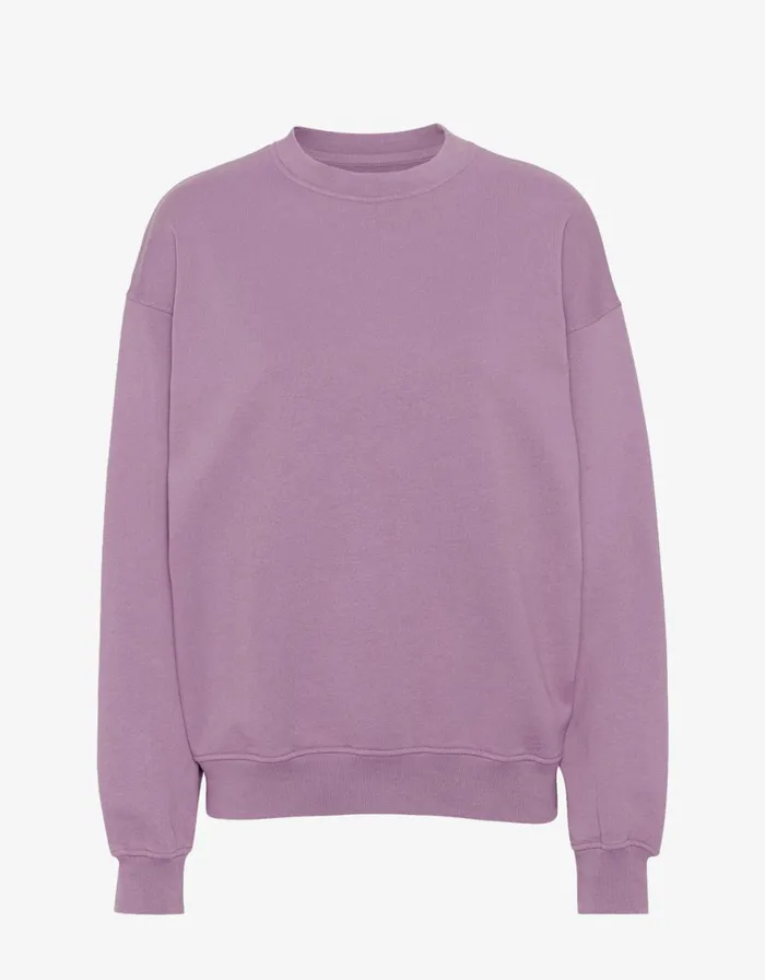 Men Crewneck Sweatshirts Colorful Standard Organic Oversized Crew Pearly Purple Men Crewneck Sweatshirts Colorful Standard Organic Oversized Crew Pearly Purple