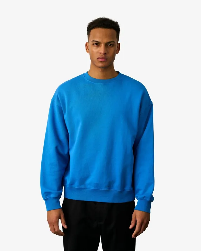 Men Crewneck Sweatshirts Colorful Standard Organic Oversized Crew Red Tangerine