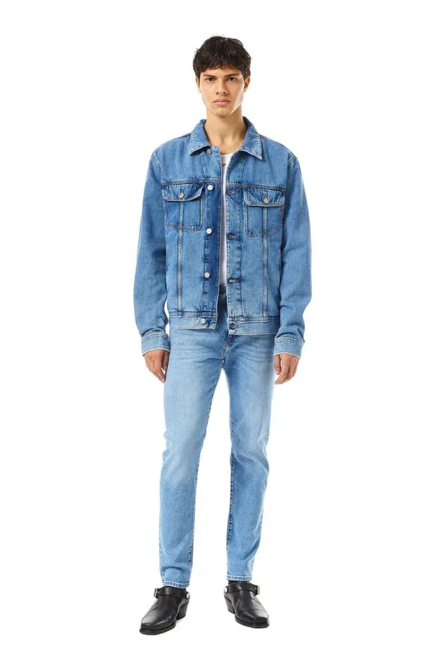 Men DBarcy Trucker Jacket Medium Blue Diesel Outerwear And Jackets