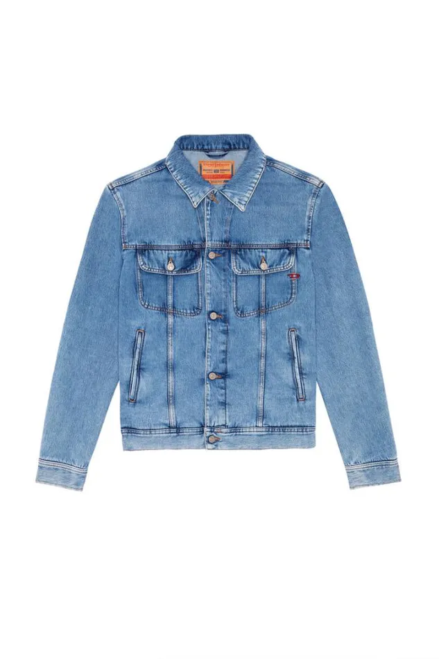 Men DBarcy Trucker Jacket Medium Blue Diesel Outerwear And Jackets Men DBarcy Trucker Jacket Medium Blue Diesel Outerwear And Jackets