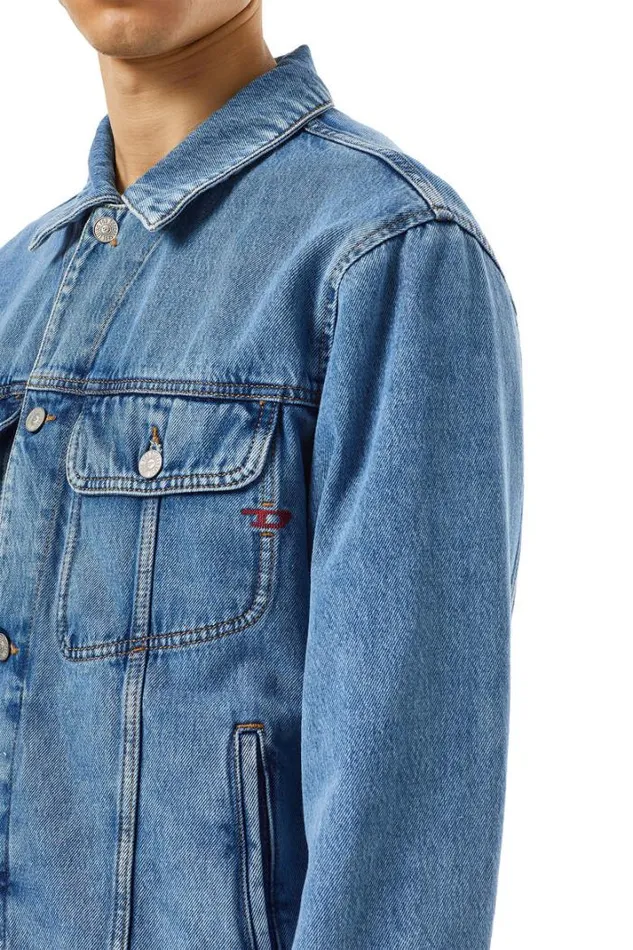Men DBarcy Trucker Jacket Medium Blue Diesel Outerwear And Jackets Men DBarcy Trucker Jacket Medium Blue Diesel Outerwear And Jackets