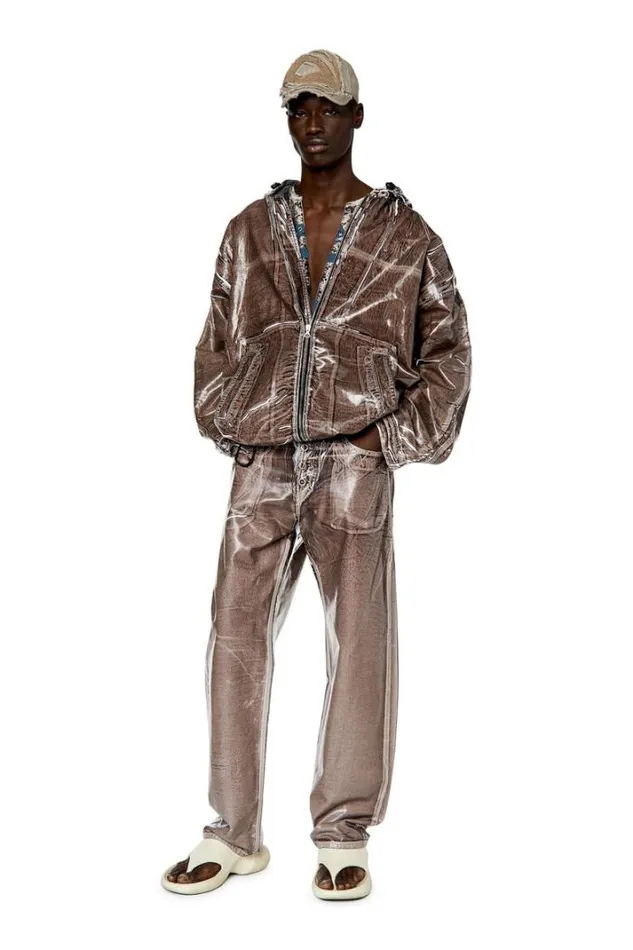Men DSparkFsc Brown Diesel Outerwear And Jackets