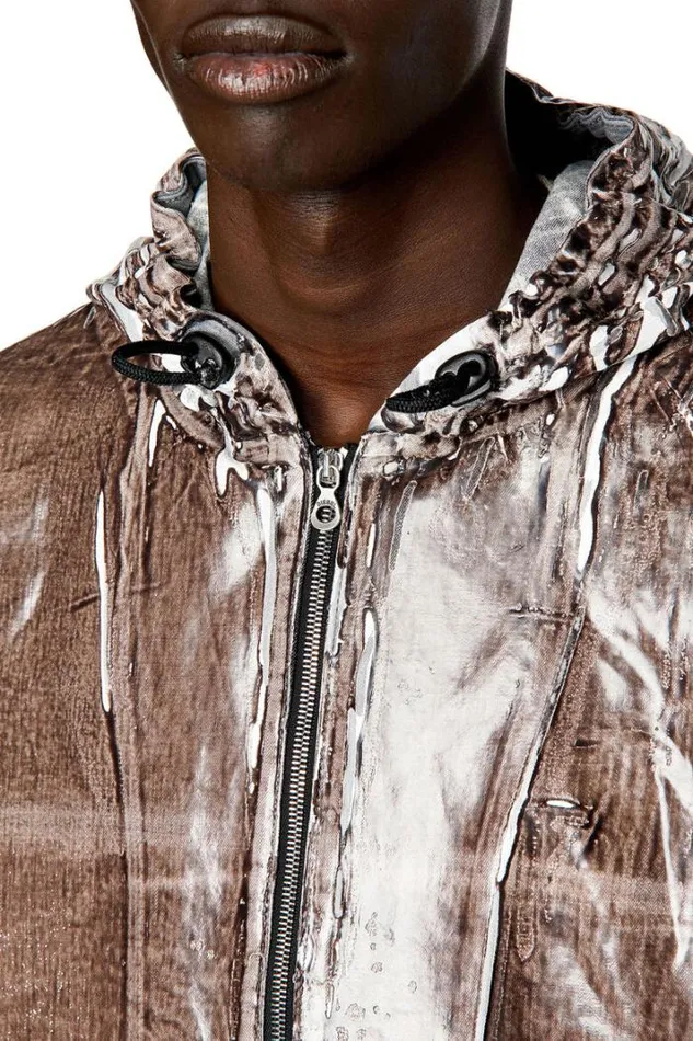 Men DSparkFsc Brown Diesel Outerwear And Jackets