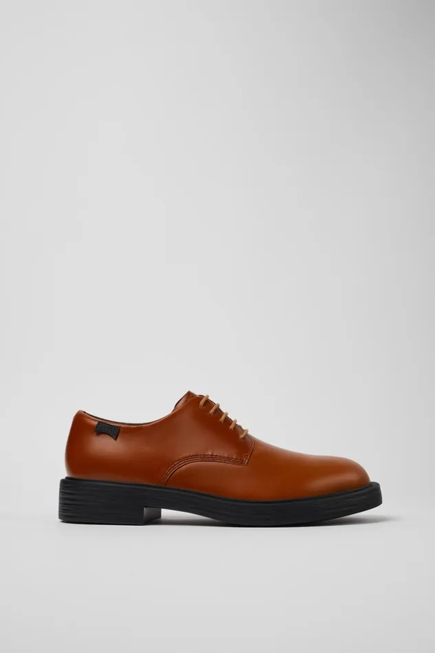Men Dean Brown Leather Shoe Camper Formal Shoes Men Dean Brown Leather Shoe Camper Formal Shoes