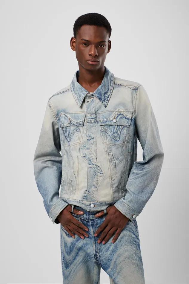 Men Denim Jacket Blue Denim Jacket Camper Denim