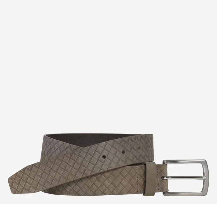 Men DiamondEmbossed Belt Gray JohnstonandMurphy Belts