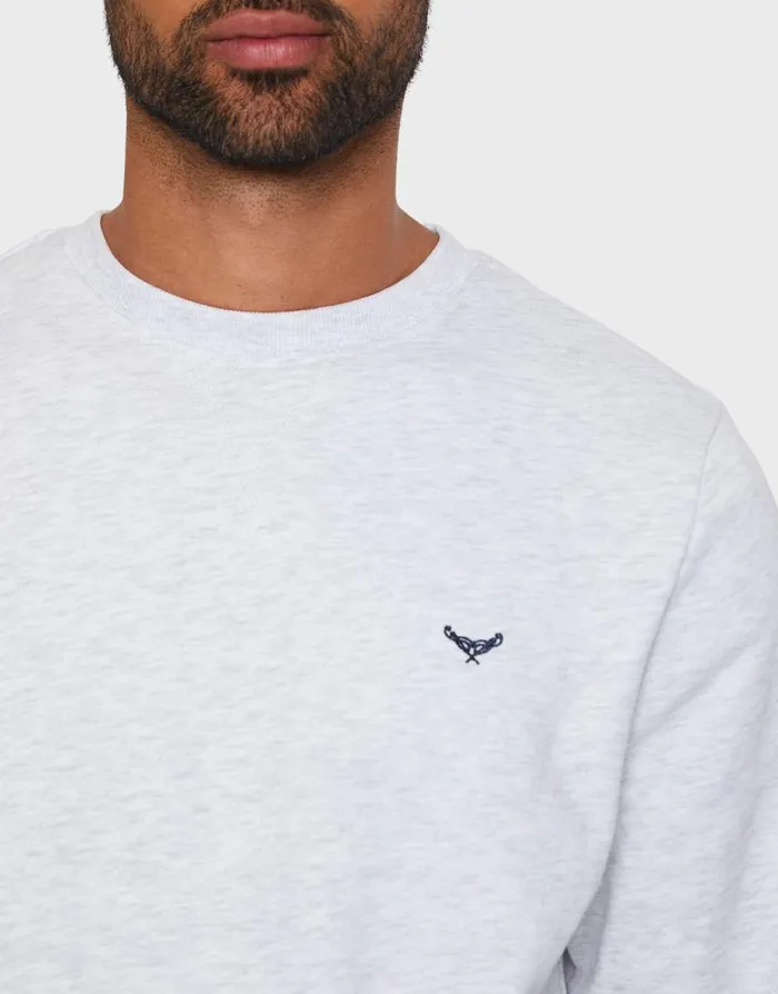 Men Ecru Marl Crew Neck Sweatshirt Threadbare Jumpers Men Ecru Marl Crew Neck Sweatshirt Threadbare Jumpers