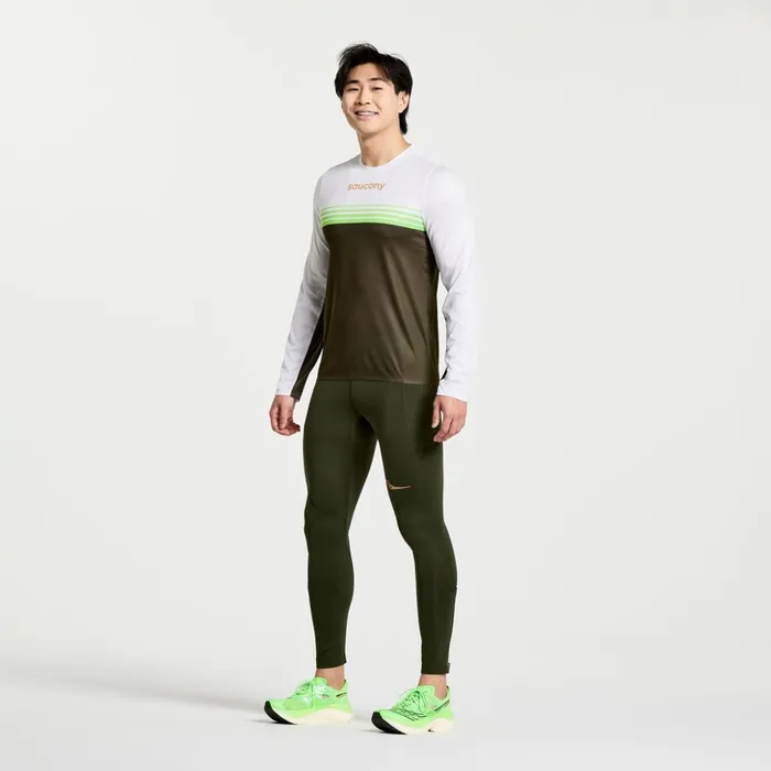 Men Elite Tight Umbra Saucony Bottoms
