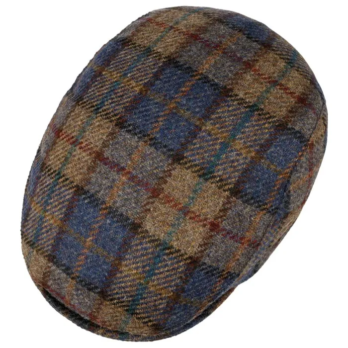 Men Flat Caps Mayser Frankie Soft Check Shetland Flat Cap Bluebeige Men Flat Caps Mayser Frankie Soft Check Shetland Flat Cap Bluebeige