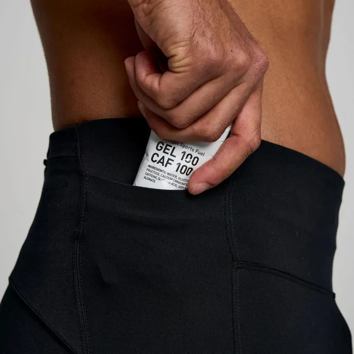 Men Fortify Tight Black Saucony Bottoms