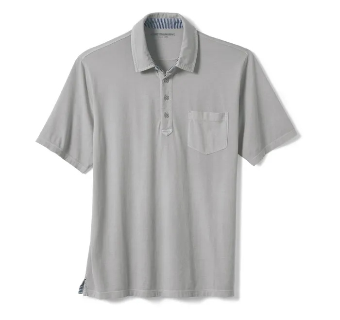 Men Garment Dyed Polo Gray JohnstonandMurphy Polos and Tees Men Garment Dyed Polo Gray JohnstonandMurphy Polos and Tees