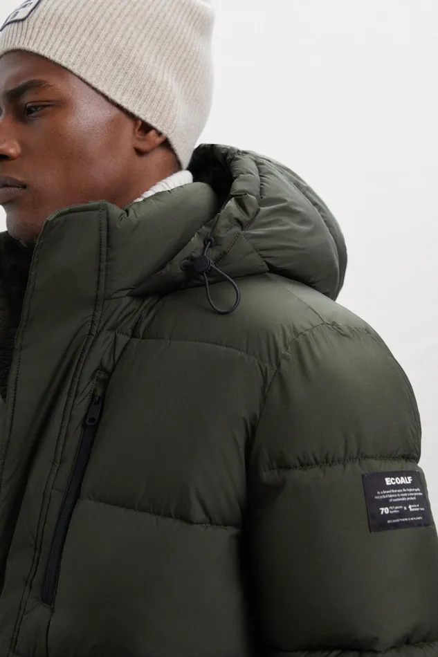 Men Green Mola Coat Ecoalf Coats And Jackets