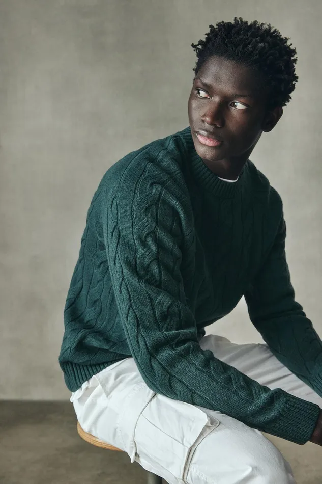 Men Green Tilo Sweater Ecoalf Knitwear