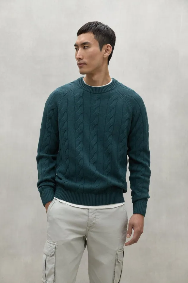 Men Green Tilo Sweater Ecoalf Knitwear