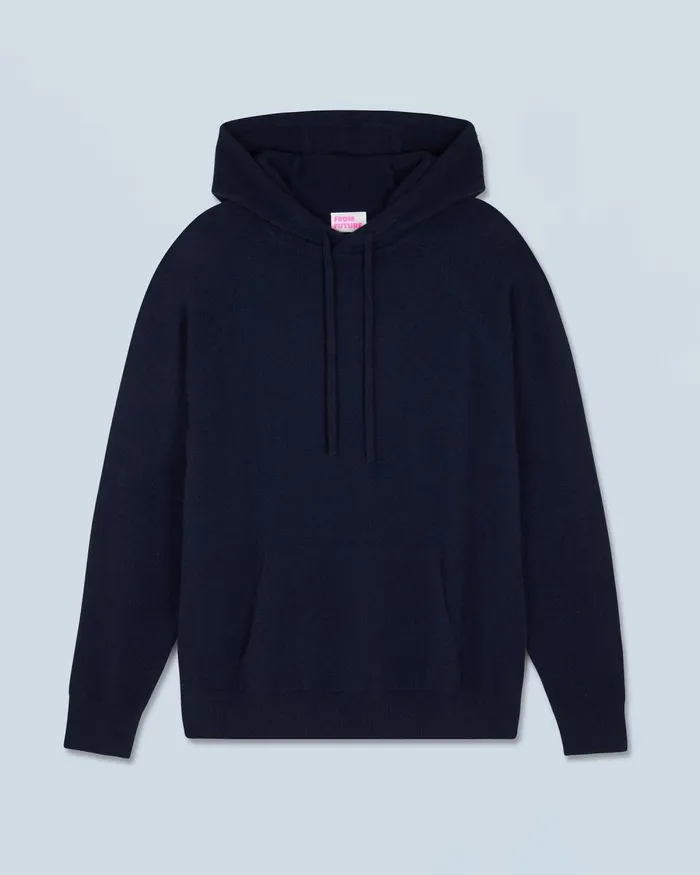 Men Hoodies From Future Lightweight Oversized Hoodie Sweater Navy