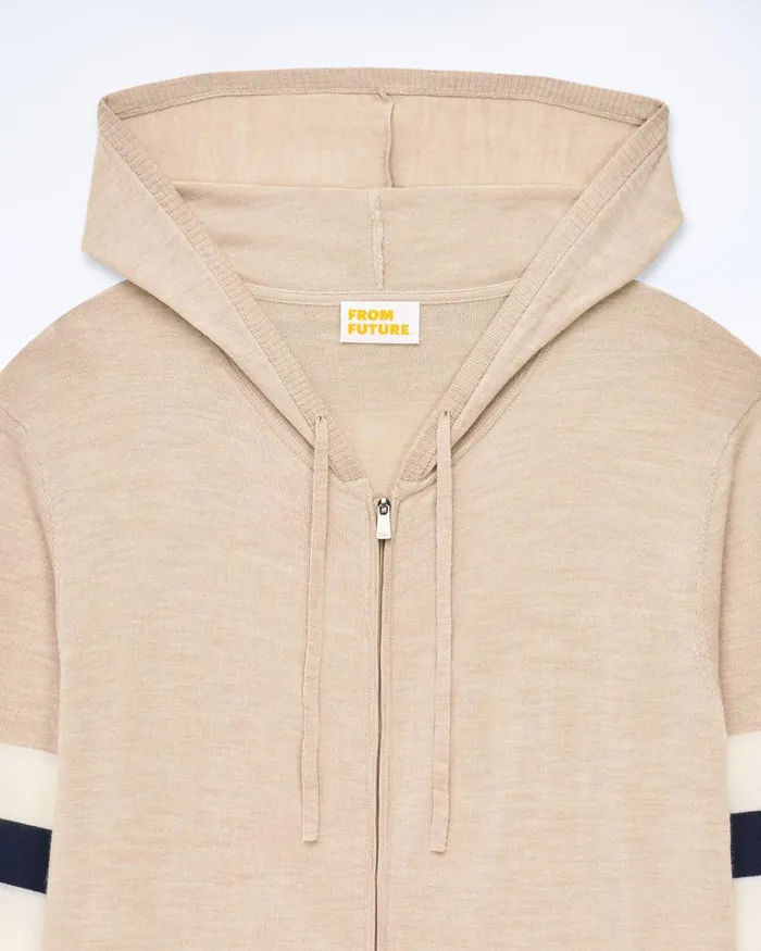 Men Hoodies From Future Striped Hoodie Sweater Heather Beige