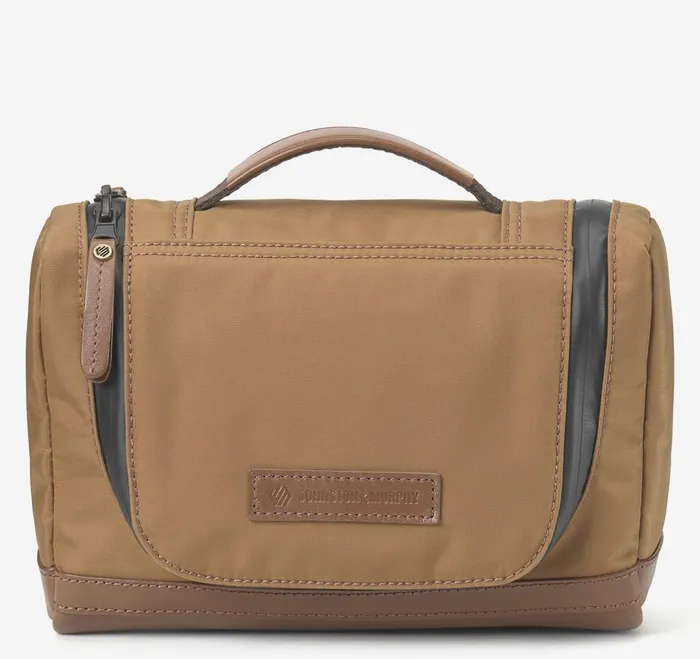 Men Hudson Waterproof Travel Kit Cognac JohnstonandMurphy Travel Accessories Men Hudson Waterproof Travel Kit Cognac JohnstonandMurphy Travel Accessories