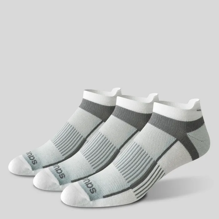 Men Inferno Cushioned No Show Tab 3Pack Socks White Saucony Accessories