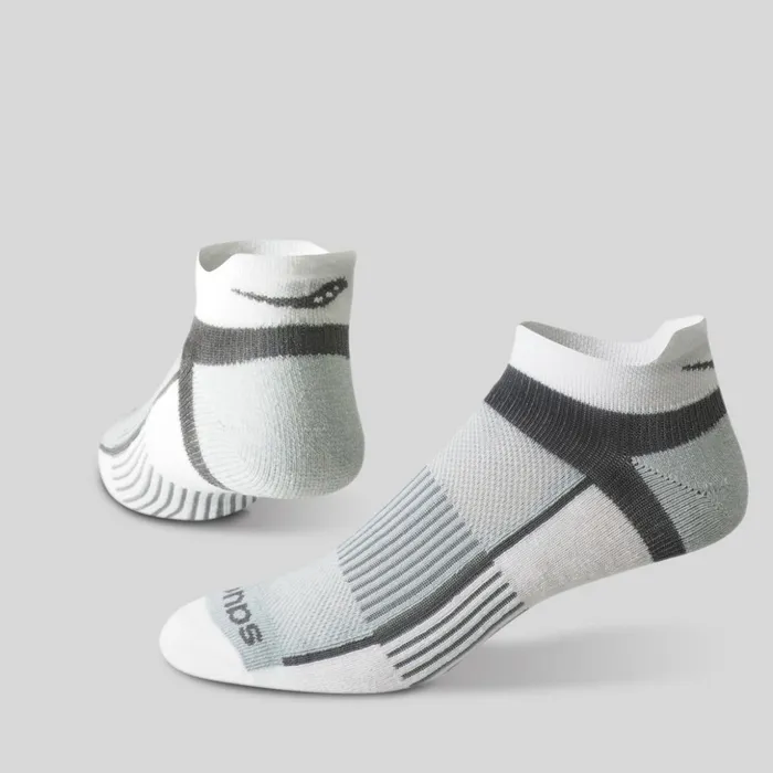 Men Inferno Cushioned No Show Tab 3Pack Socks White Saucony Accessories