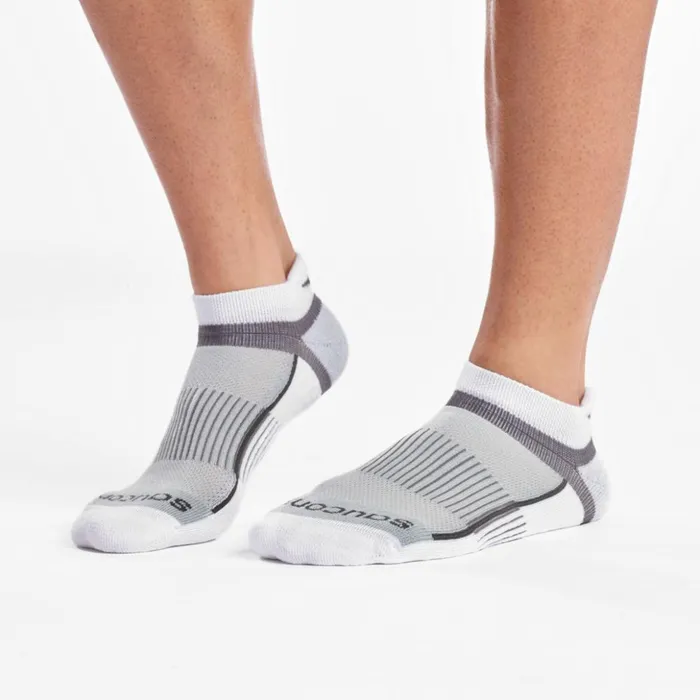 Men Inferno Cushioned No Show Tab 3Pack Socks White Saucony Accessories
