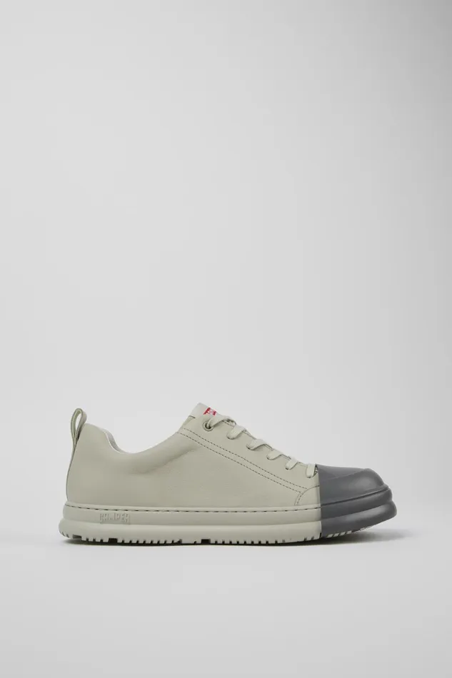 Men Junction Runner Gray Leather Sneakers Camper Sneakers Men Junction Runner Gray Leather Sneakers Camper Sneakers