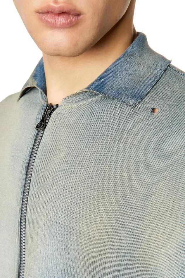 Men KAddock Light Blue Diesel Knitwear Men KAddock Light Blue Diesel Knitwear