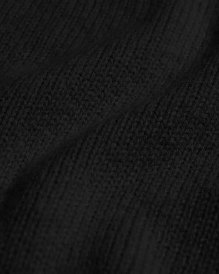Men Knit Sweaters Colorful Standard Oversized Merino Wool Crew Deep Black