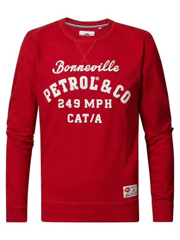 Men Knits and Sweats Petrol Industries Bonneville Crewneck Fire Red