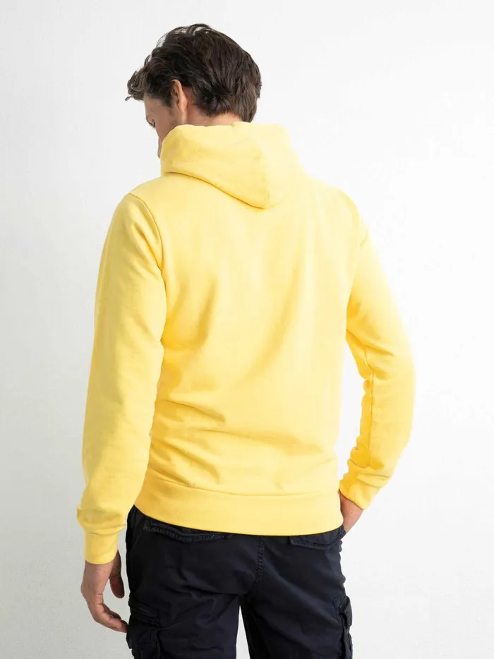 Men Knits and Sweats Petrol Industries Hoodie With Logo Artwork Fresh Lemon