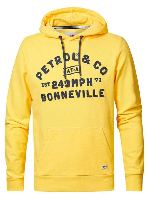 Men Knits and Sweats Petrol Industries Hoodie With Logo Artwork Fresh Lemon