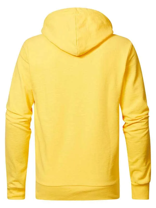 Men Knits and Sweats Petrol Industries Hoodie With Logo Artwork Fresh Lemon