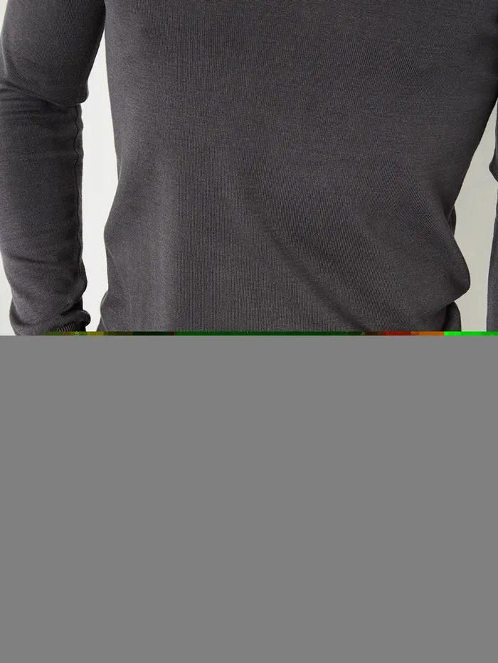 Men Knits and Sweats Petrol Industries Knitwear Round Neck Basic Collection Light Steal Men Knits and Sweats Petrol Industries Knitwear Round Neck Basic Collection Light Steal