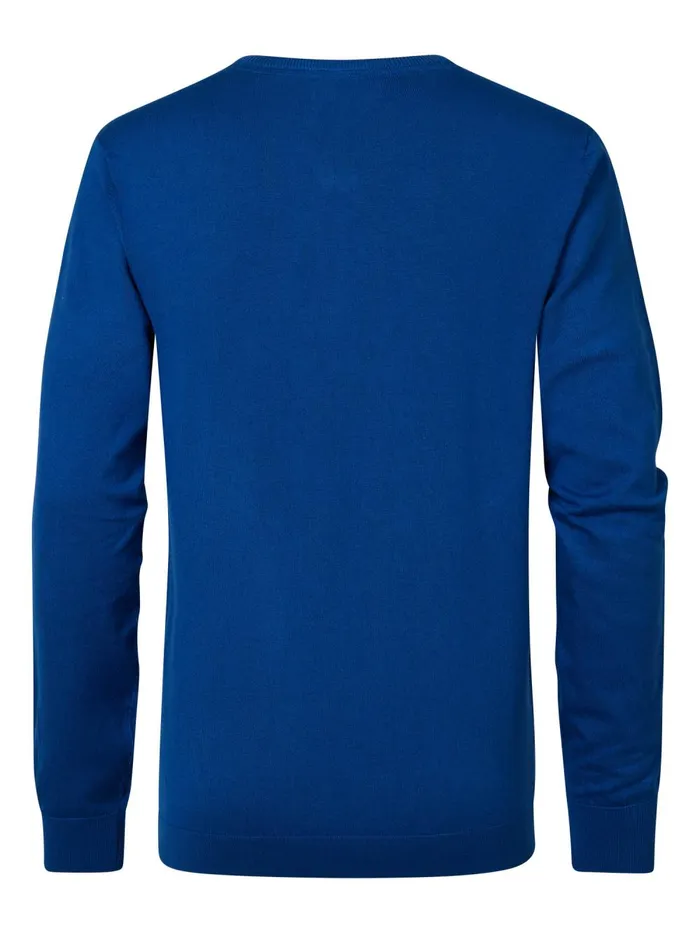 Men Knits and Sweats Petrol Industries Knitwear V Neck Imperial Blue