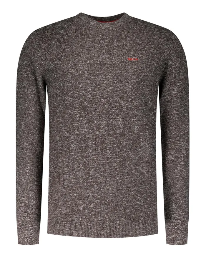 Men Knitwear NZA New Zealand Auckland Brown Knitted Sweater With Round Neck 8211 Mud Men Knitwear NZA New Zealand Auckland Brown Knitted Sweater With Round Neck 8211 Mud