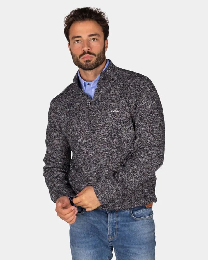 Men Knitwear NZA New Zealand Auckland Mottled Dark Blue Sweater 8211 Winter Navy Men Knitwear NZA New Zealand Auckland Mottled Dark Blue Sweater 8211 Winter Navy