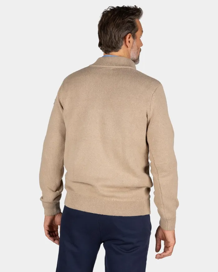 Men Knitwear NZA New Zealand Auckland SandColored Pullover With Knitted Print 8211 Shimmering Sand Men Knitwear NZA New Zealand Auckland SandColored Pullover With Knitted Print 8211 Shimmering Sand