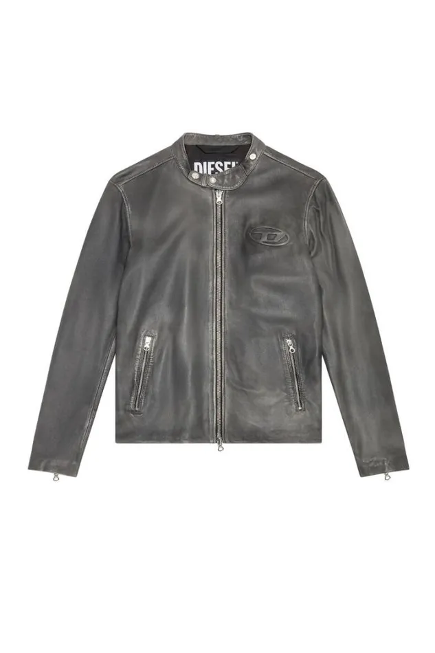 Men LMetalTreat Black Diesel Outerwear And Jackets Men LMetalTreat Black Diesel Outerwear And Jackets