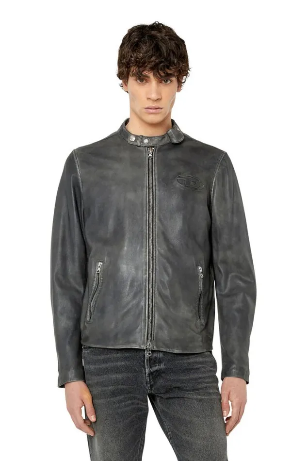 Men LMetalTreat Black Diesel Outerwear And Jackets Men LMetalTreat Black Diesel Outerwear And Jackets
