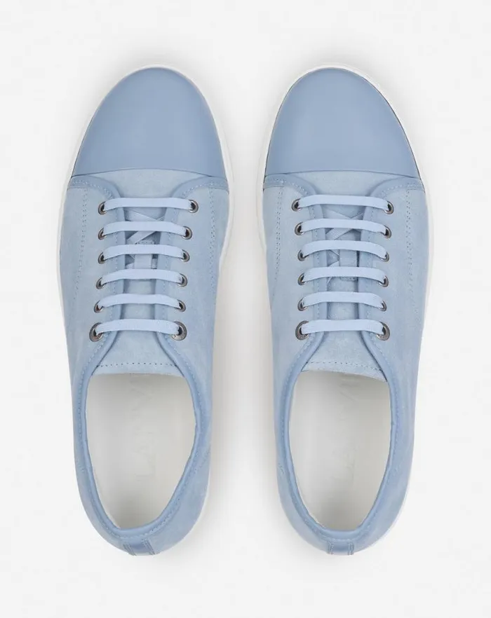 Men Lanvin DBB1 Dbb1 Leather And Suede Sneakers Cornflower Men Lanvin DBB1 Dbb1 Leather And Suede Sneakers Cornflower