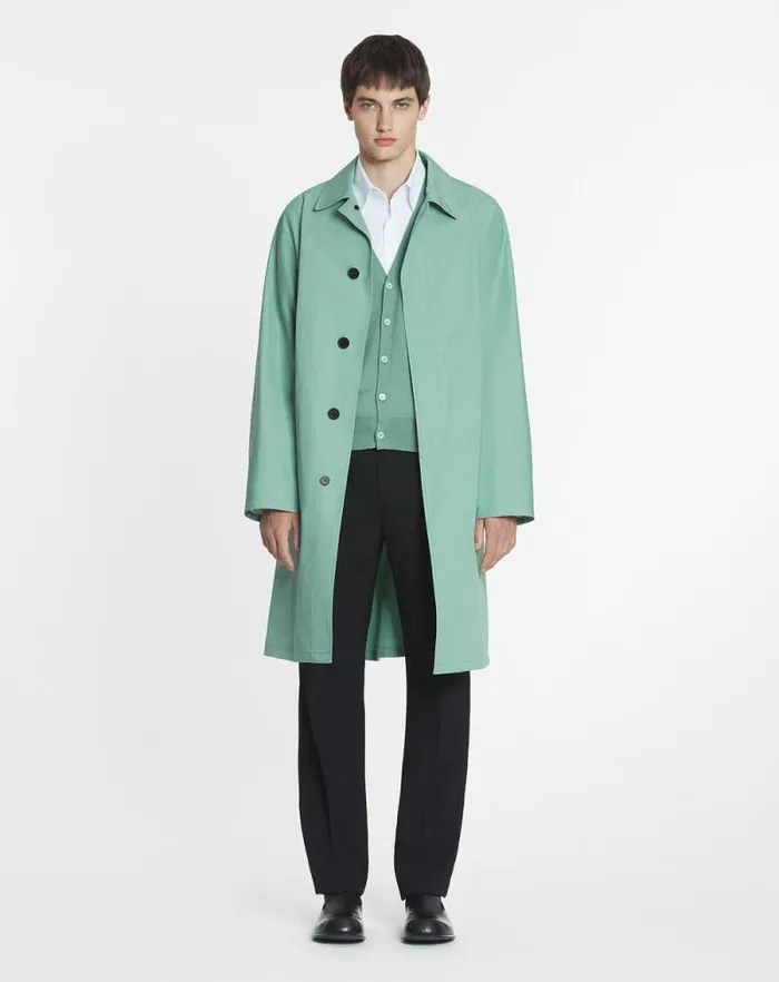 Men Lanvin Knitwear and Sweatshirts Merino Cardigan Vert De Gris Men Lanvin Knitwear and Sweatshirts Merino Cardigan Vert De Gris