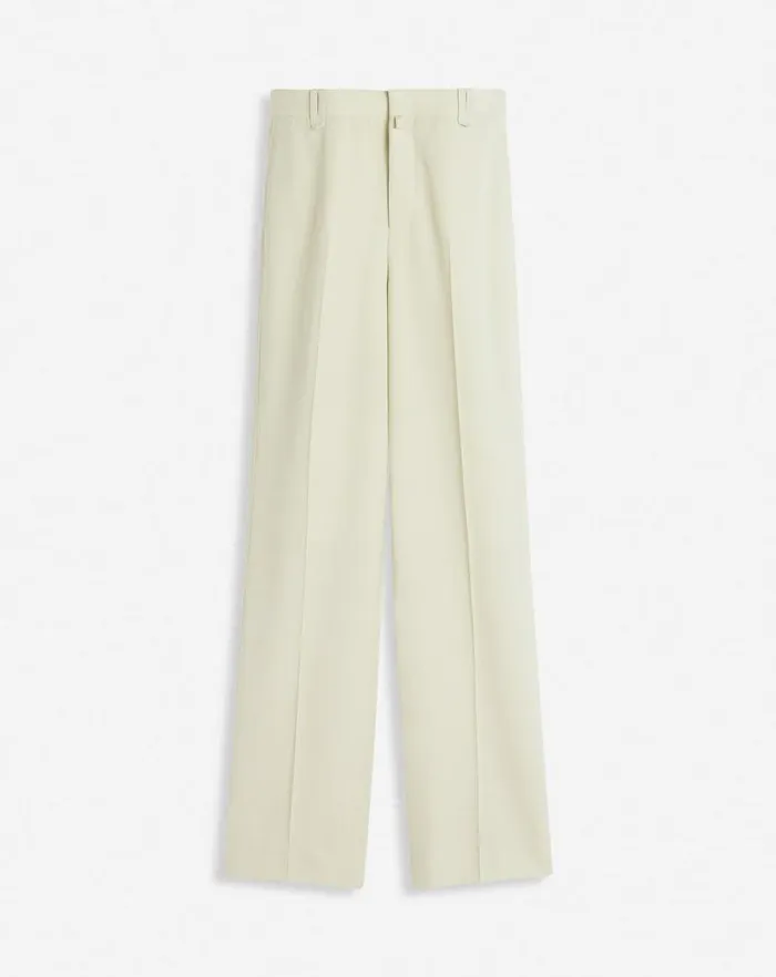 Men Lanvin Pants and Shorts Loose Fit Woolblend Pants Mastic