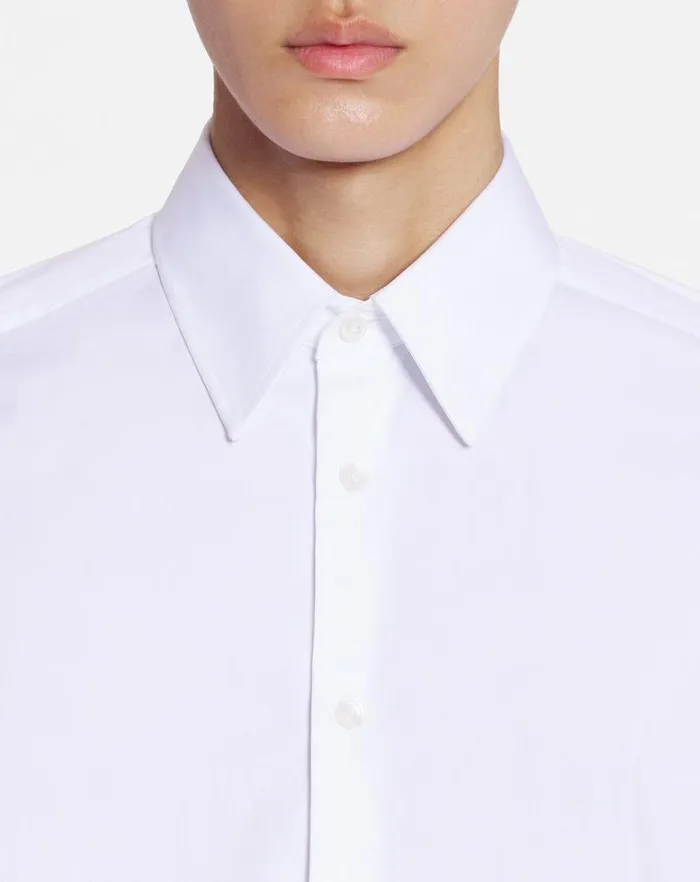 Men Lanvin Shirts Fitted Shirt Optic White Men Lanvin Shirts Fitted Shirt Optic White