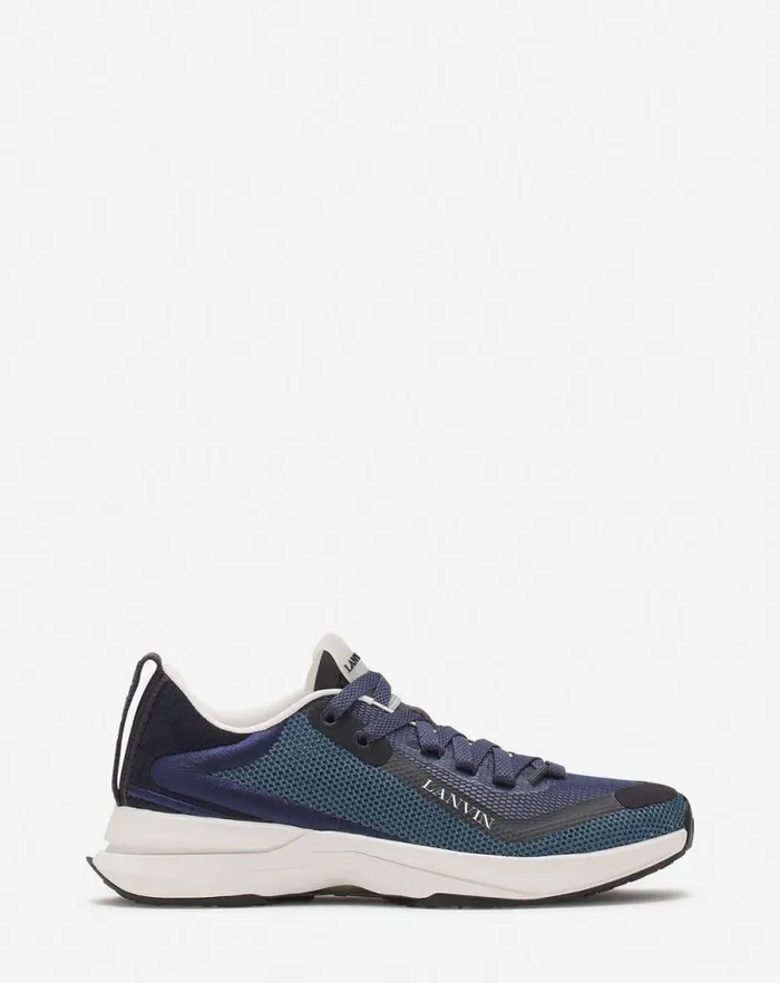 Men Lanvin Sneakers Li Mesh Sneakers Petrolecru