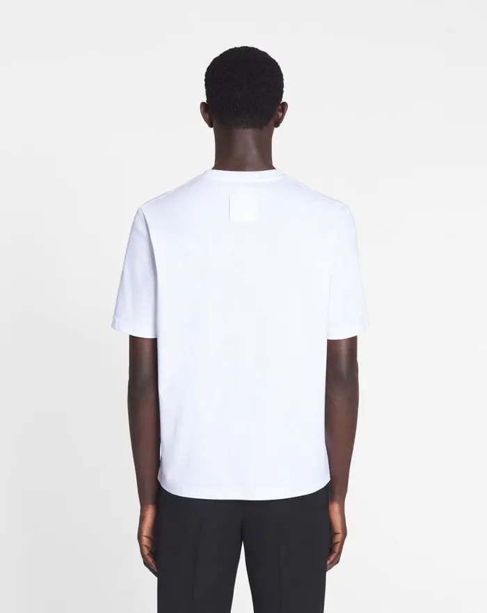 Men Lanvin Tshirts and Polos Lanvin Embroidered Tshirt Optic White Men Lanvin Tshirts and Polos Lanvin Embroidered Tshirt Optic White