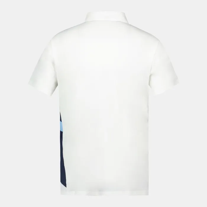 Men Le Coq Sportif Polos Shirts Aviron Bayonnais Polo Shirt New Optical White