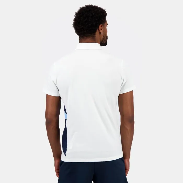 Men Le Coq Sportif Polos Shirts Aviron Bayonnais Polo Shirt New Optical White