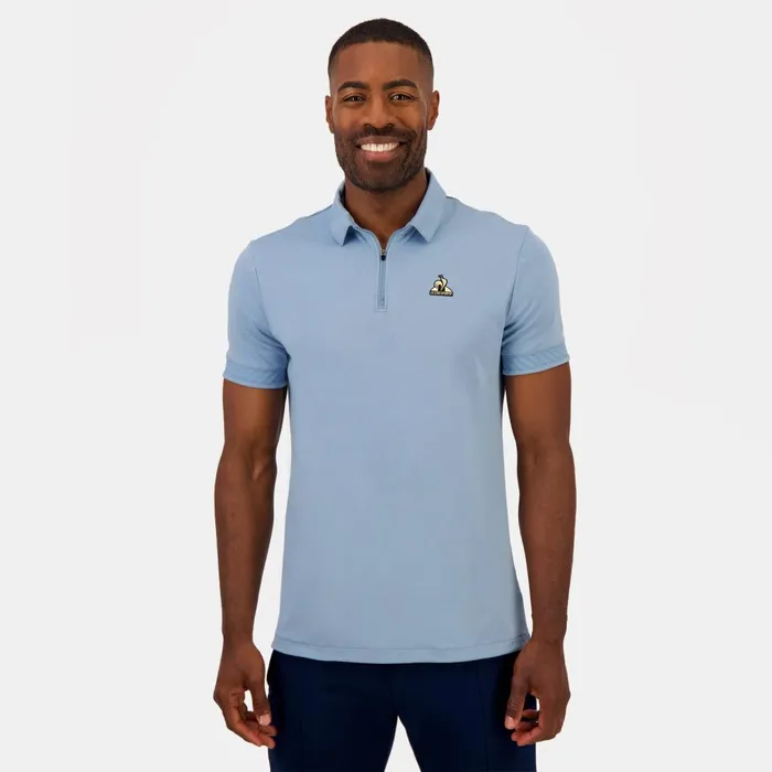 Men Le Coq Sportif Polos Shirts Coq D039or Polo Shirt Faded Denim