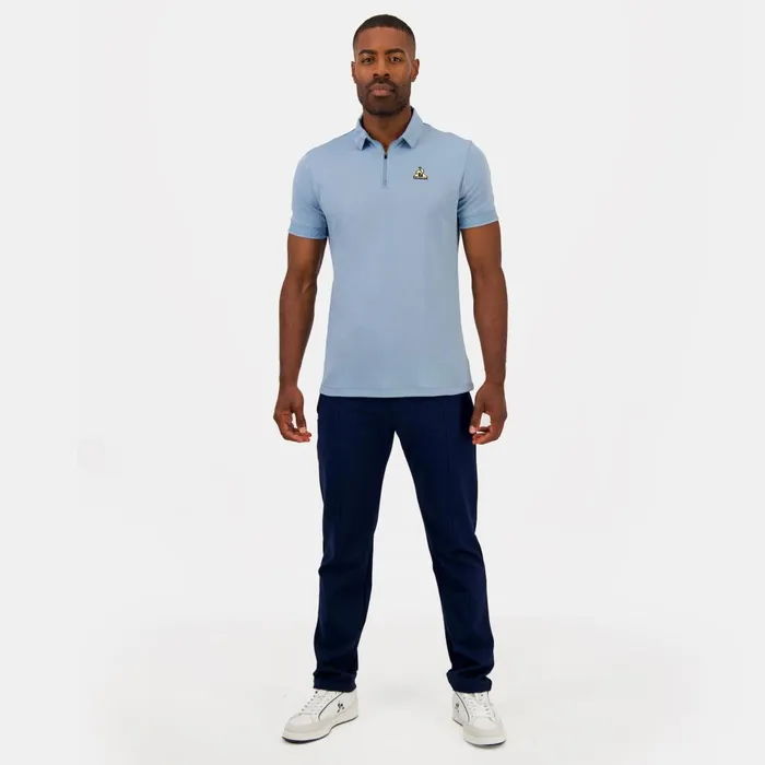 Men Le Coq Sportif Polos Shirts Coq D039or Polo Shirt Faded Denim