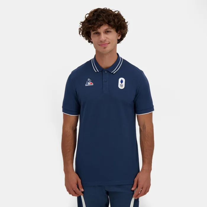 Men Le Coq Sportif Polos Shirts France039s Olympic Team Polo Shirt Insignia Blue Men Le Coq Sportif Polos Shirts France039s Olympic Team Polo Shirt Insignia Blue